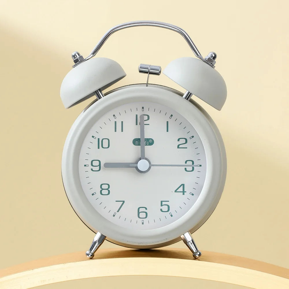 Minimalist Mechanical Alarm Clock – Loud Bell for Kids & Students Mechanical Alarm Clock Babs grey