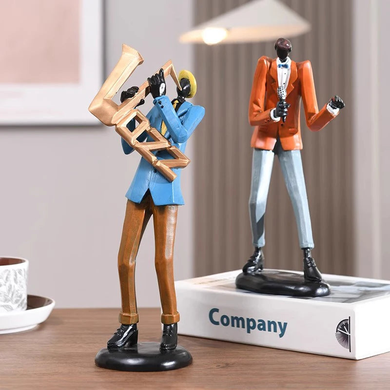 Handmade Resin Music Figurine – Elegant Home Decor Miniature Decorative Figurine Babs