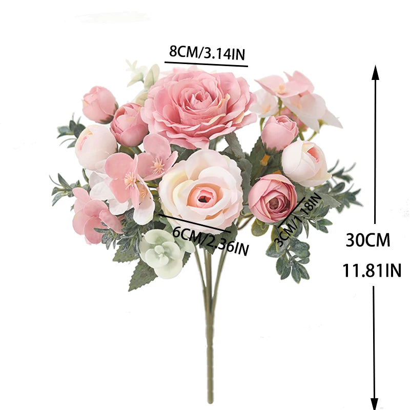 Silk Rose Garland – Artificial Flower for Wedding & Home Decor Artificial Flower Garland Babs