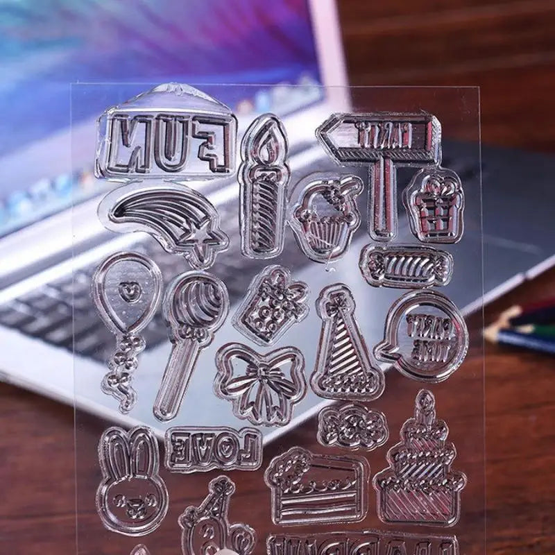 DIY Cartoon Silicone Stamp – Calligraphy & Birthday Gift Craft Silicone Stamp Babs