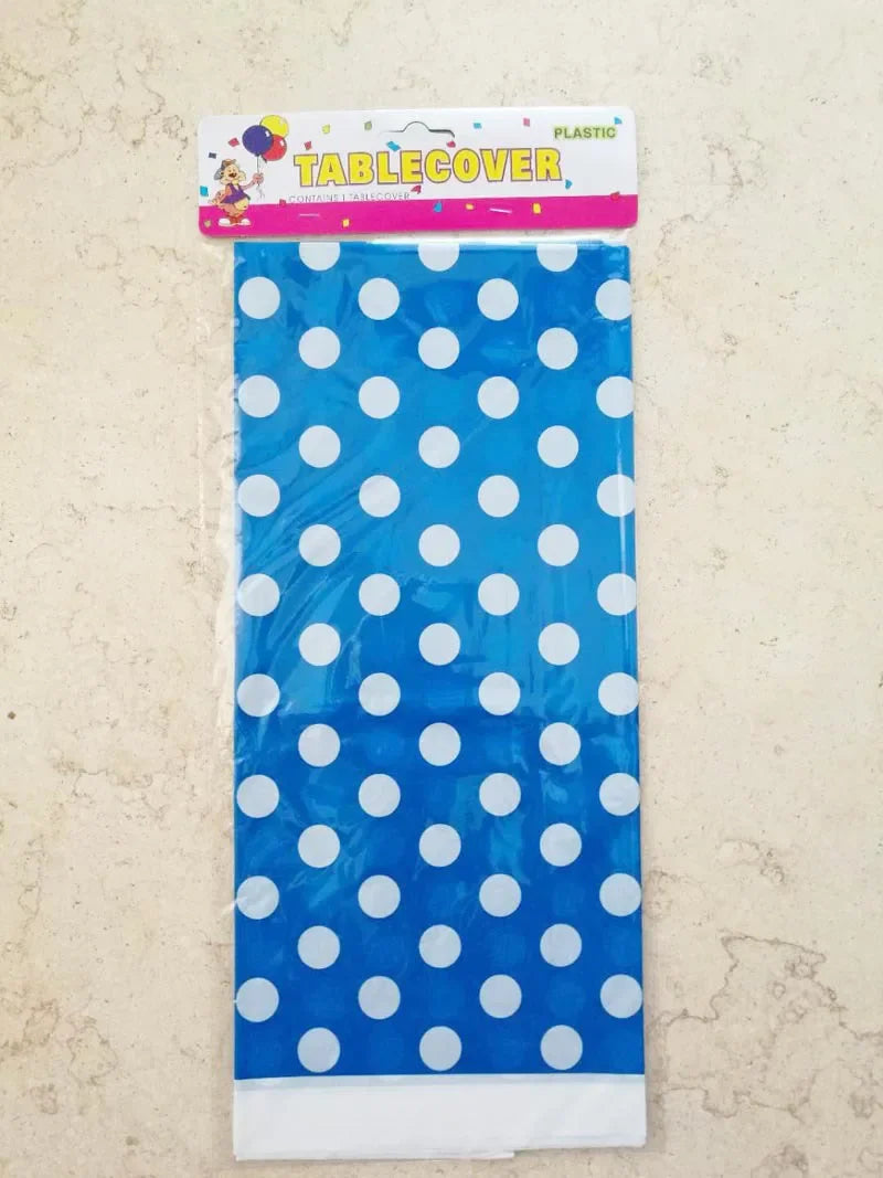 20pcs Festive Dot Disposable Tablecloths 180x108cm Party Covers Disposable Tablecloth Babs blue