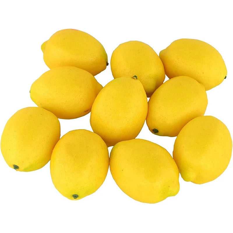 5-Piece Artificial Lemon Ornaments – Fake Fruit Home Decor Artificial Fruit Decor Babs