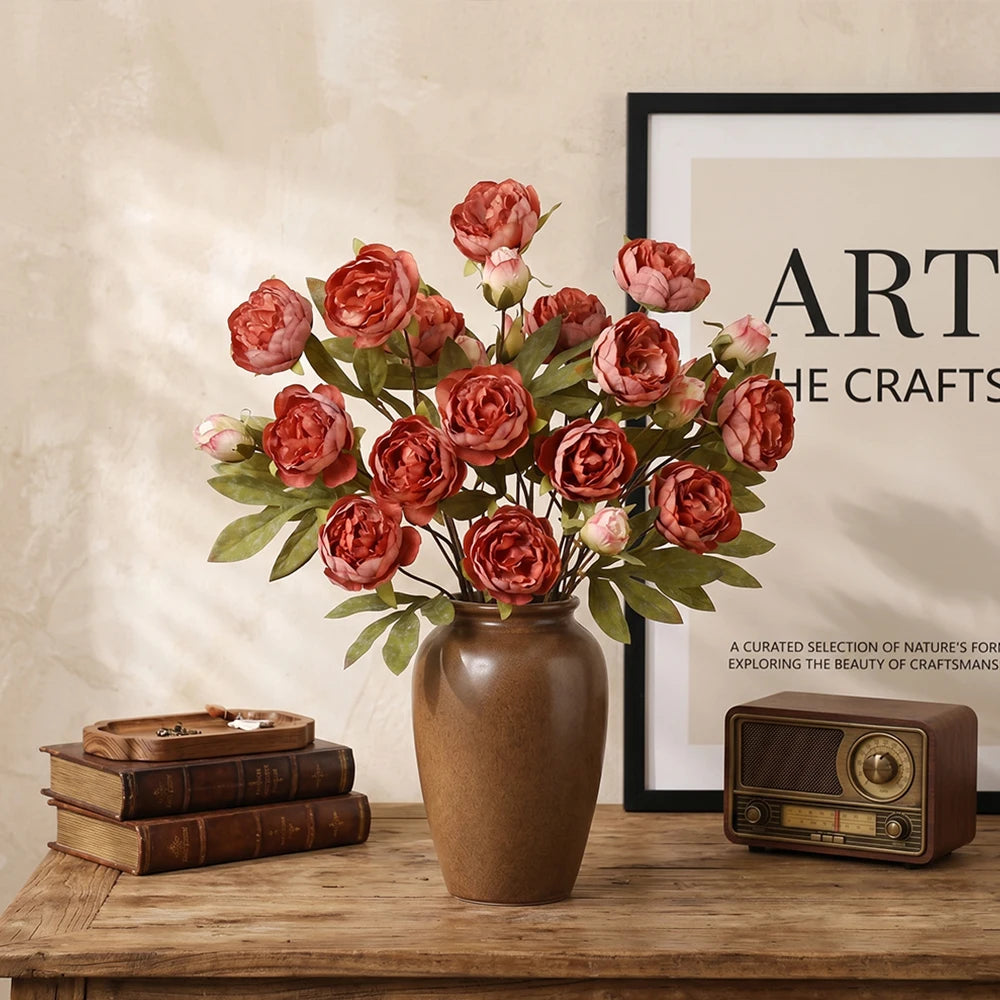 Silk Chrysanthemum Daisy Bouquet | 3-Head Artificial Flowers 60cm Artificial Flower Bouquet Babs