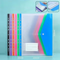6 A4 Loose Leaf Binders | 11-Ring PP Folders with Label Pockets Loose Leaf Binder Babs 6PCS horizontal vers