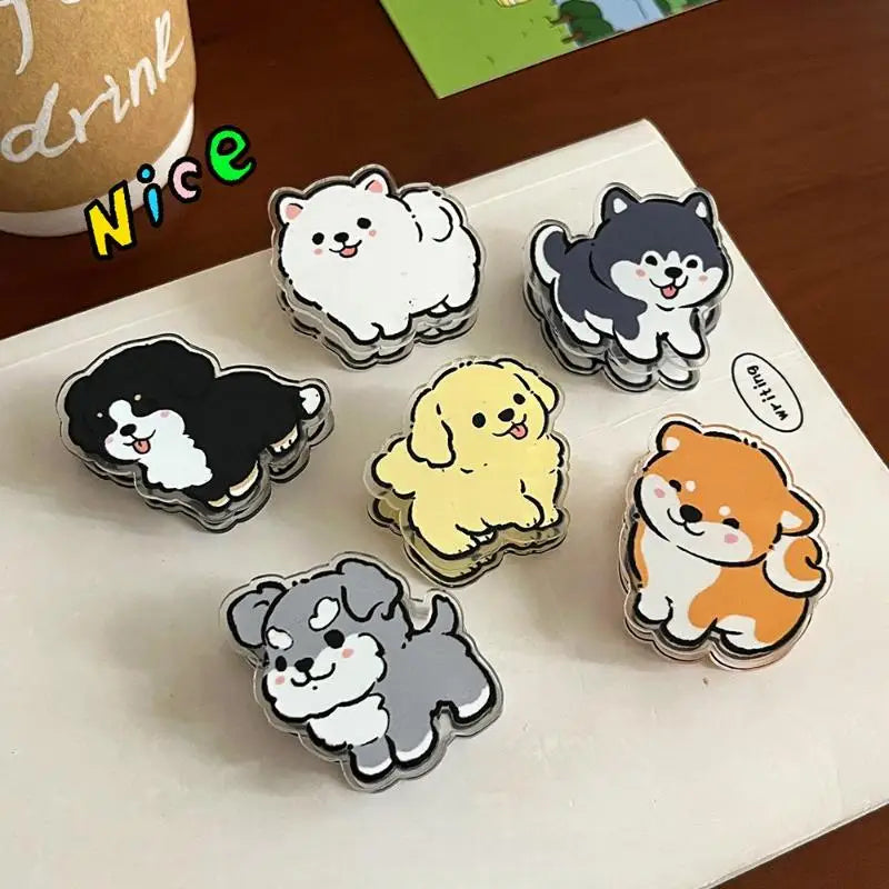 6-Pack Cartoon Dog & Cat Paper Clips | Cute Note Holders Novelty Paper Clips Babs
