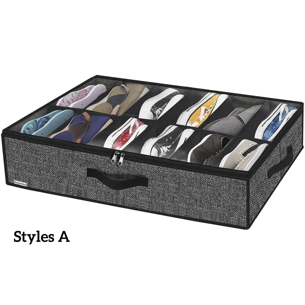 Under Bed Shoe Organizer – 12-Pair Foldable Storage Bag Shoe Storage Organizer Babs Styles A