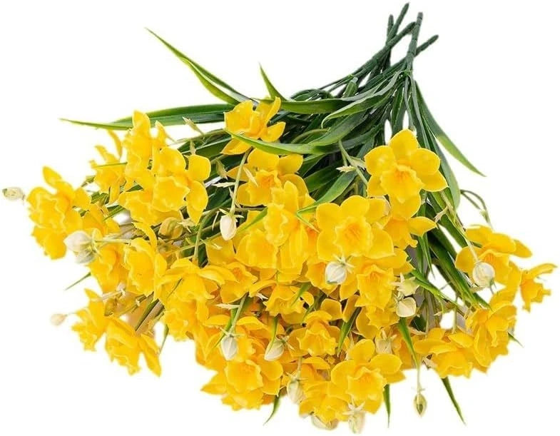 Artificial Narcissus Silk Flowers – Wedding & Home Décor Artificial Silk Flowers Babs YELLOW 1pc
