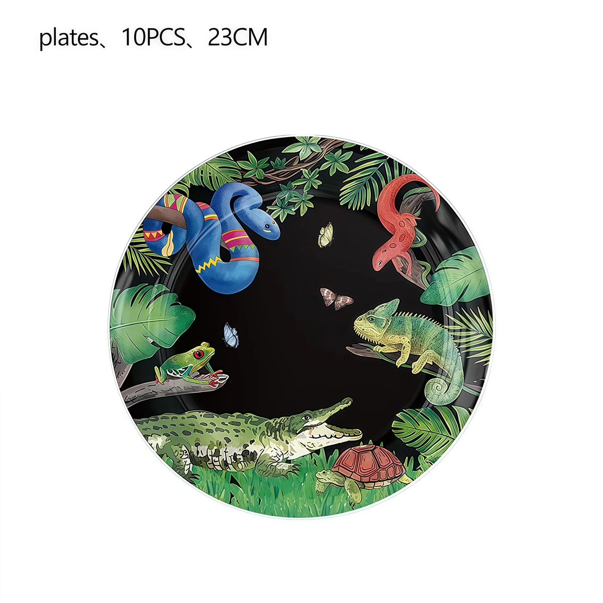 Reptile Party Supplies – Lizard & Snake Tableware Set Party Tableware Set Babs 10pcs 9inch