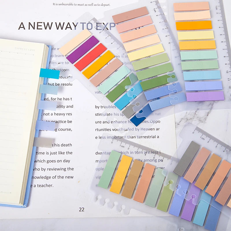 200 Morandi Sticky Tabs – Page Markers & Book Annotation Notes Sticky Index Tabs Babs