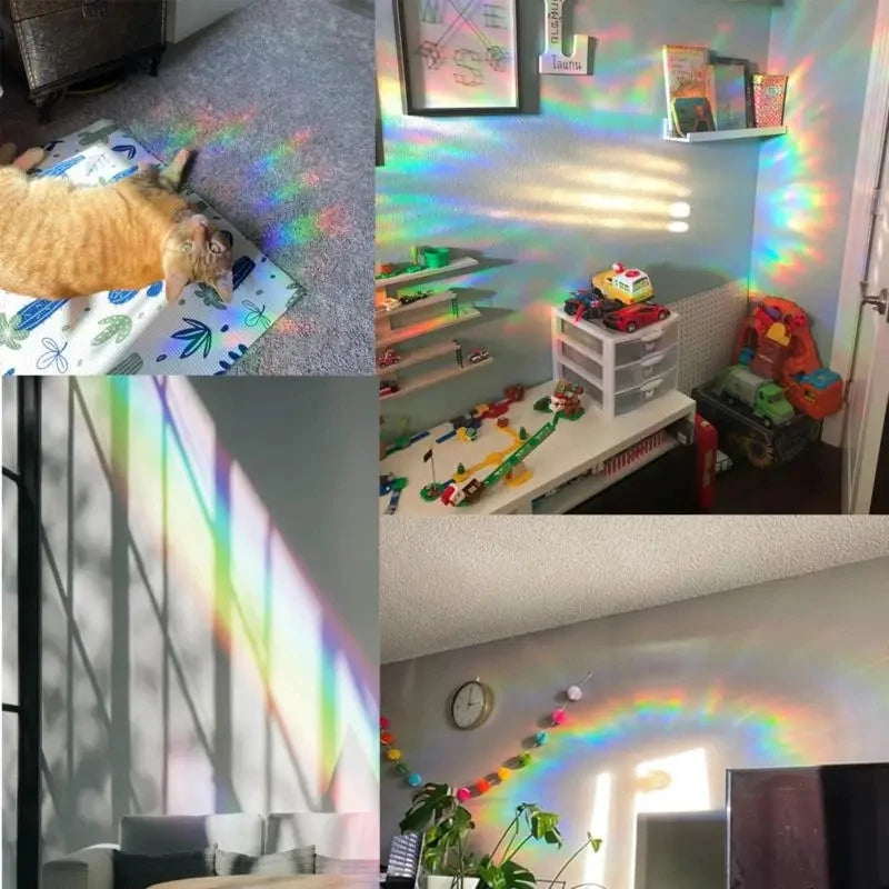 Rainbow Suncatcher Window Stickers – Cat & Butterfly PVC Decals Window Suncatcher Sticker Babs