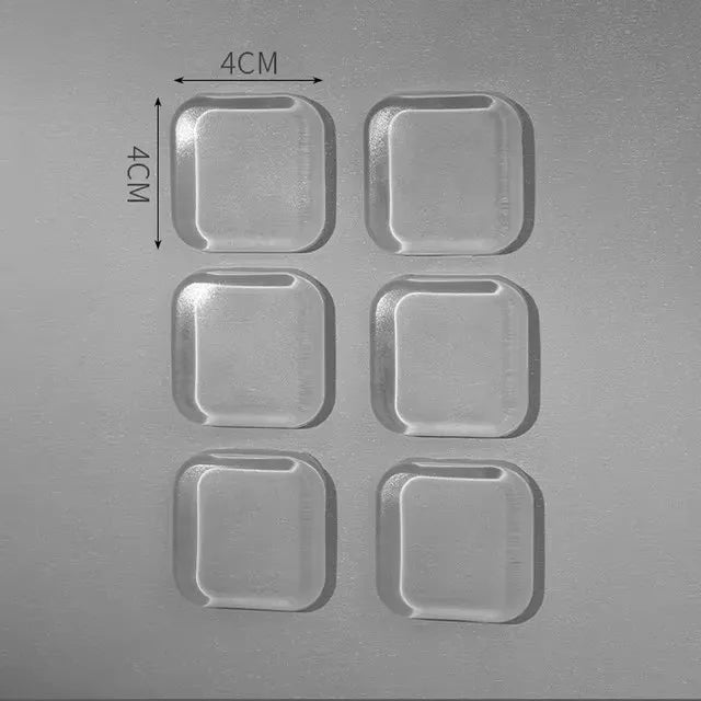 Silicone Door Bumper Pads – Anti-Collision Adhesive Wall Protectors Door Bumper Pads Babs Square 6PCS