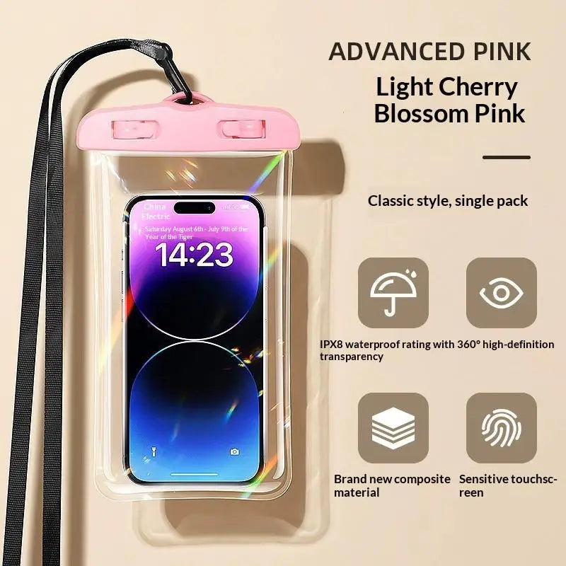 Waterproof Phone Pouch Dry Bag for Swimming Beach Water Sports Waterproof Phone Pouch Babs Pink