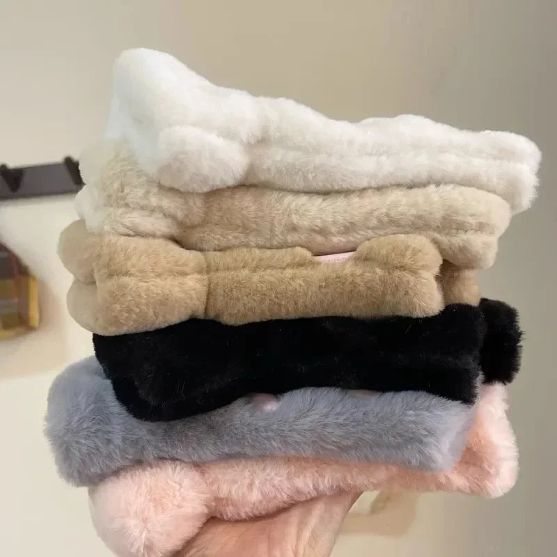 Plush Cat Paw Gloves – Fluffy Fingerless Mittens for Women Fingerless Plush Gloves Babs