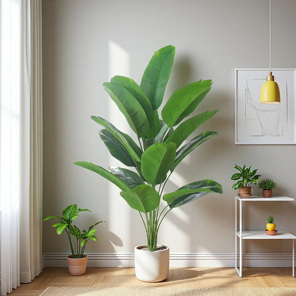 Large Artificial Tropical Palm & Monstera Leaves | Home Decor Artificial Tropical Plant Babs