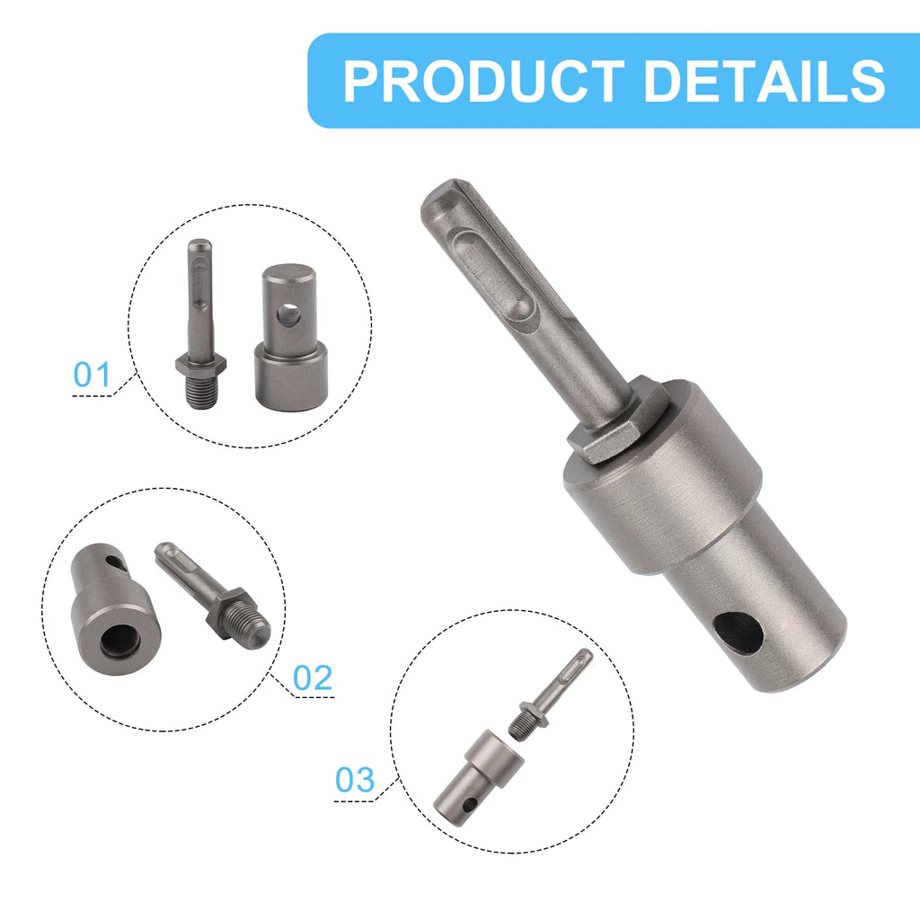 Earth Auger Adapter – 4 Interface Types for Impact Wrench Drill Auger Adapter Tool Babs A