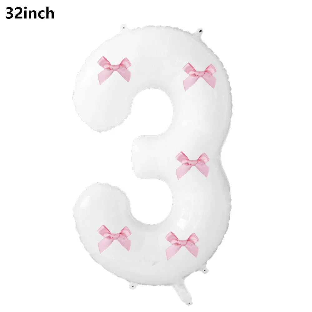 32" Black Bow Number Balloon Kit – Party & Wedding Décor