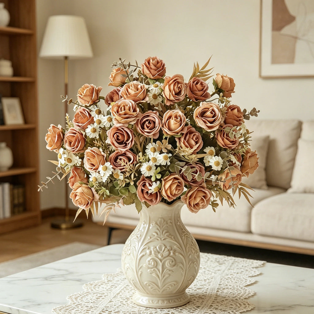 Silk Rose Artificial Flowers – Bridal Bouquet & Home Decor Artificial Silk Flowers Babs