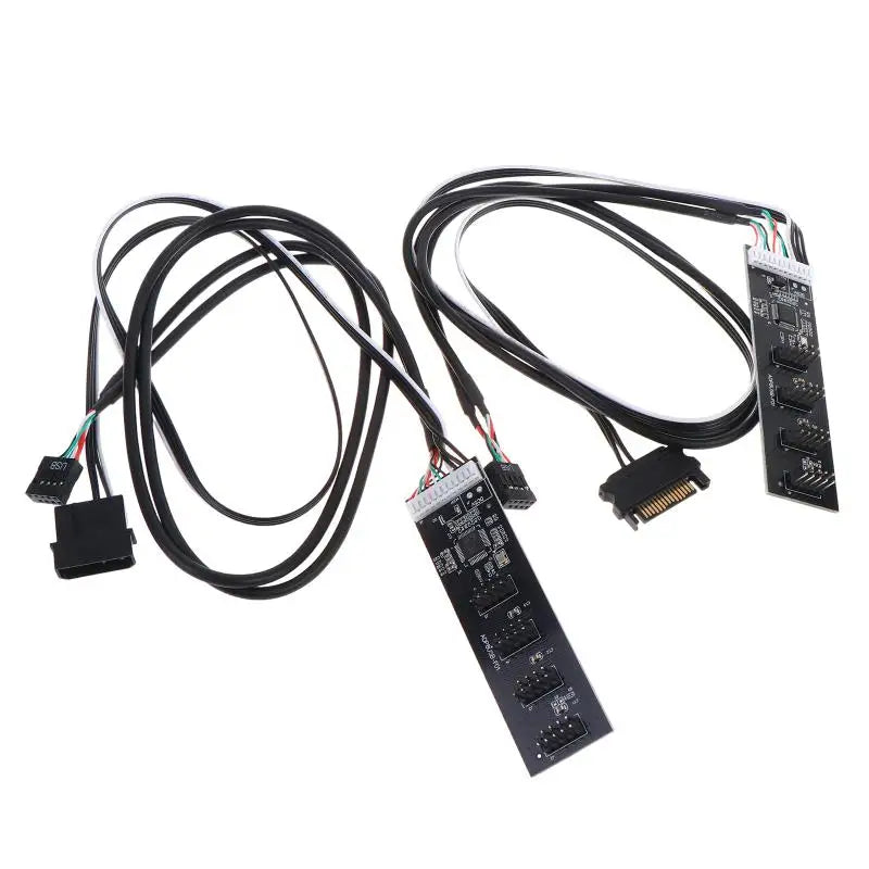 9Pin to 4x 9Pin USB 2.0 Hub Riser Card with 60cm Cable USB Hub Riser Card Babs