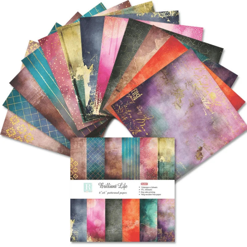 24-Sheet Craft Paper Pad – Scrapbooking, Origami & Card Making Craft Paper Pad Babs 24 Sheets