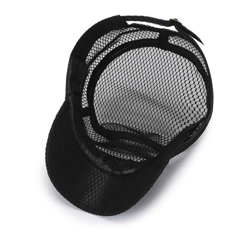 5-Pack Mesh Flat Top Hat – Unisex Breathable Sun Cap Mesh Sun Cap Babs