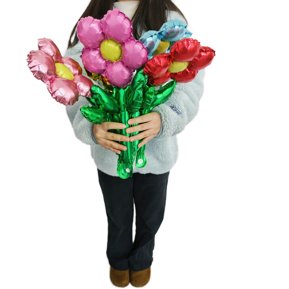 10pcs Mini Rose Flower Balloons – Wedding & Party Décor Foil Party Balloons Babs