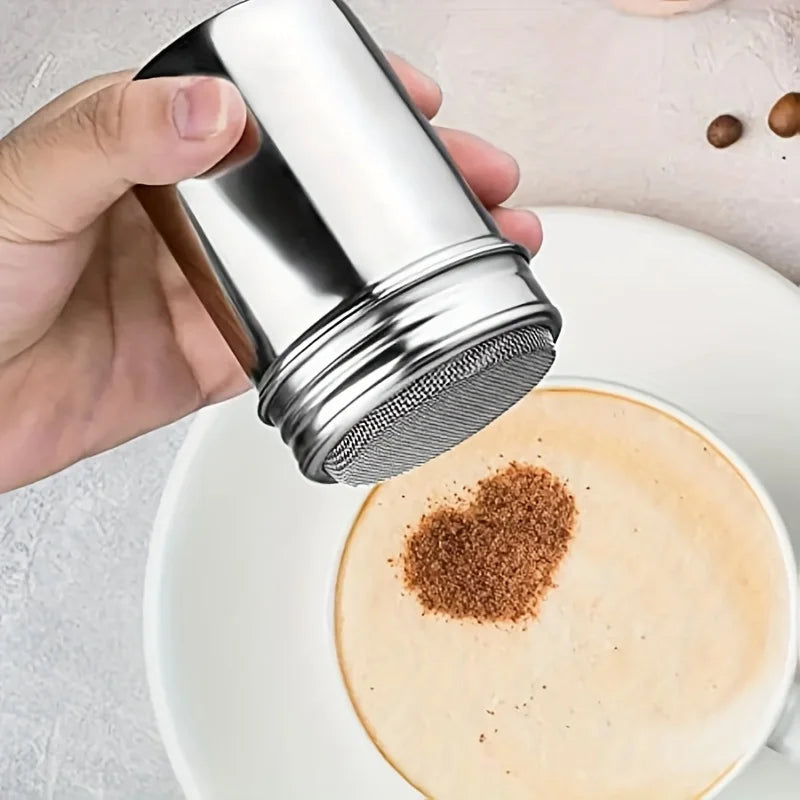 Stainless Steel Sugar & Powder Shaker with Fine Mesh Lid Sugar Powder Shaker Babs