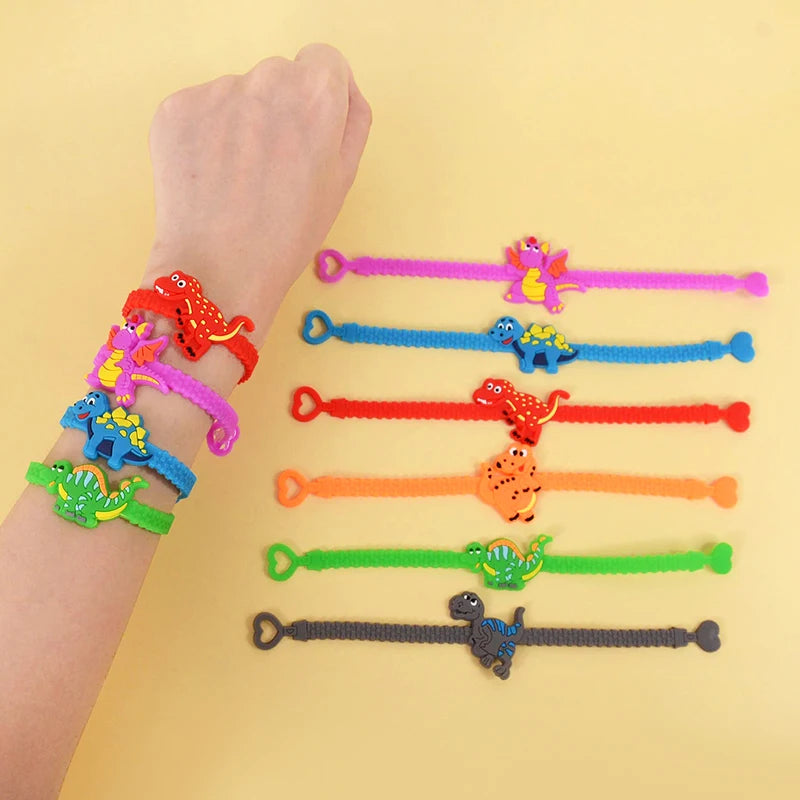 6pcs Dinosaur Silicone Bracelets – Kids Dino Party Favors Kids Party Favors Babs