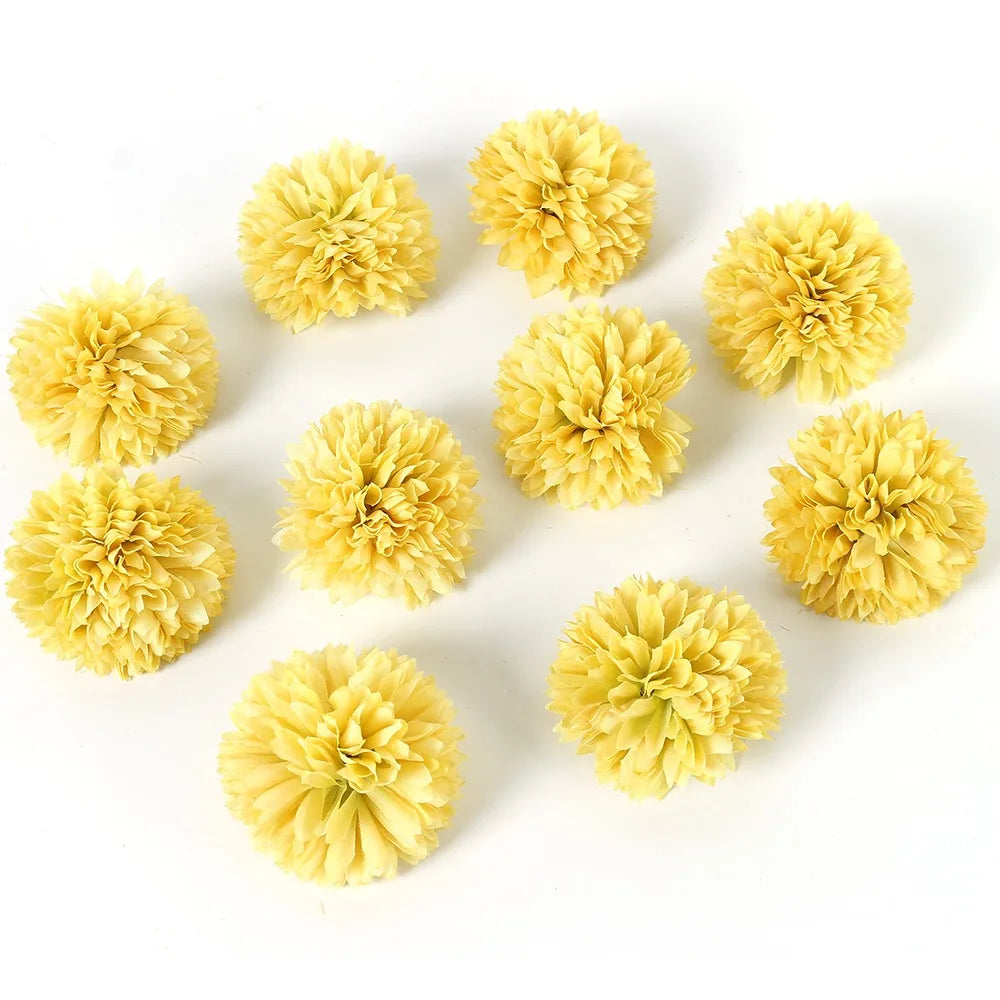 Yellow Silk Artificial Rose Heads – Wedding & Home Décor DIY Artificial Silk Flowers Babs 27 10Pcs