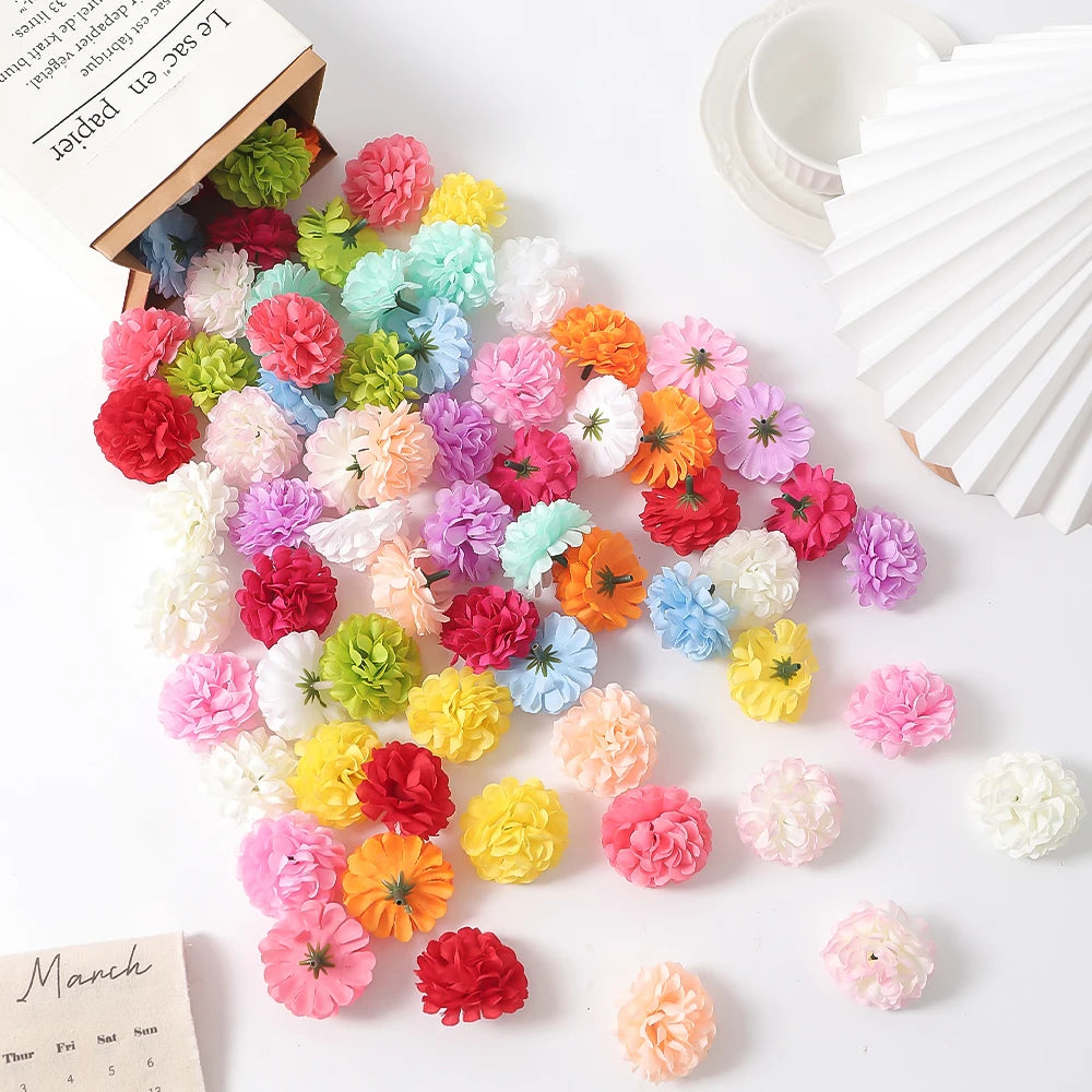 Silk Hydrangea Fake Flower Heads 10/20Pcs – Wedding & Home Decor Artificial Flower Heads Babs