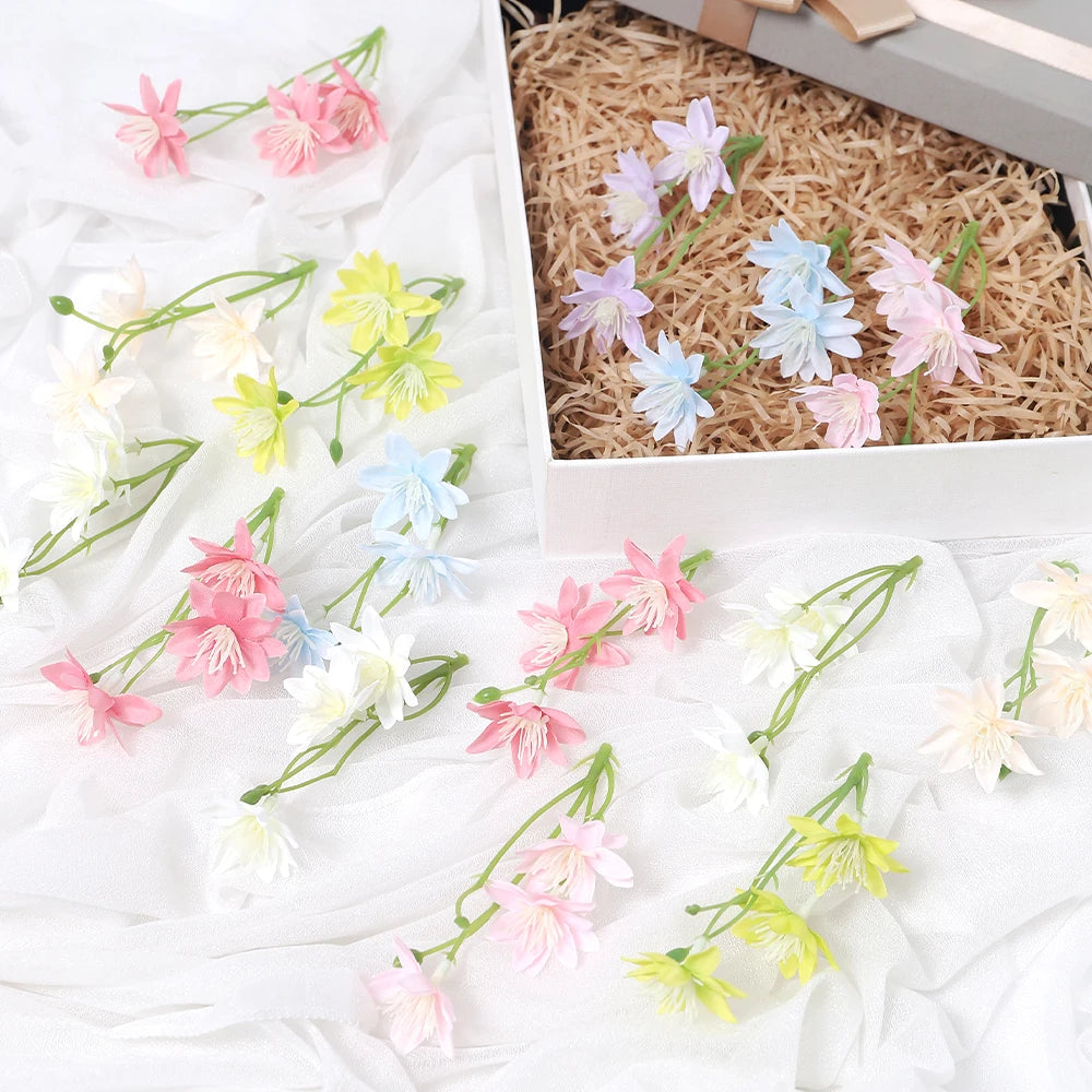10/20Pcs Silk Rose Artificial Flowers 3-Head – Wedding & Home Decor Artificial Silk Flowers Babs