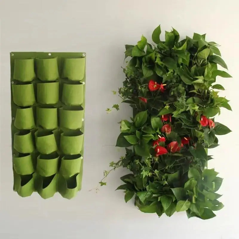 Vertical Wall Hanging Felt Planter Pockets – Succulent Grow Bag Vertical Pocket Planter Babs