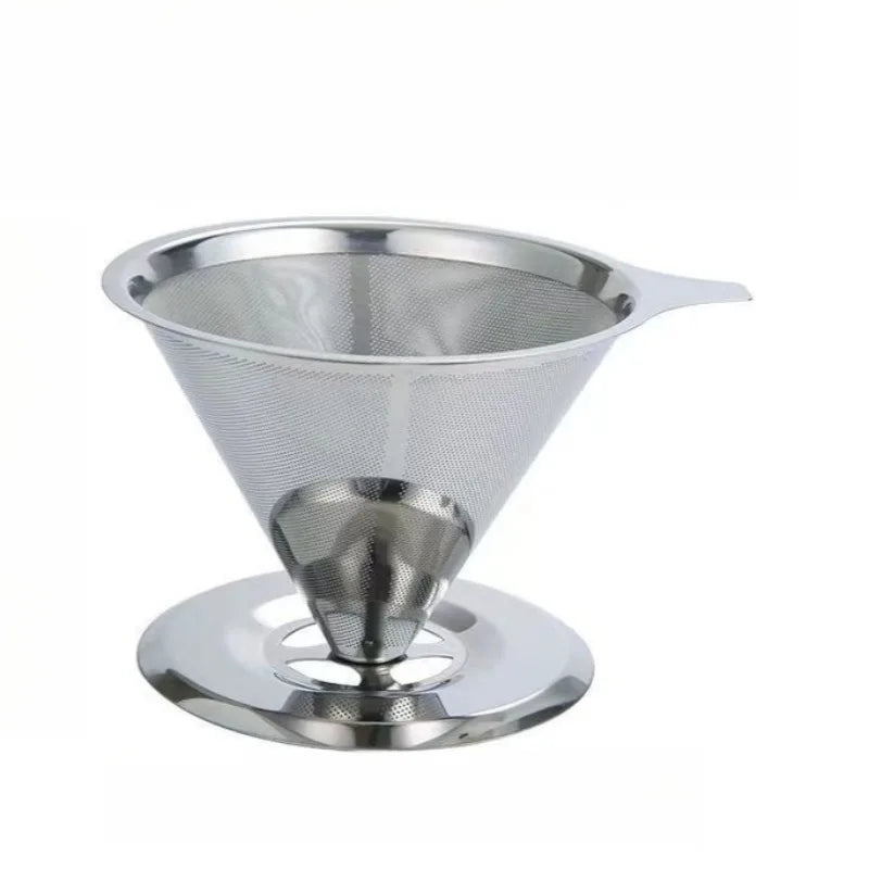 Stainless Steel Cone Coffee Dripper Filter Strainer – Reusable Coffee Dripper Filter Babs