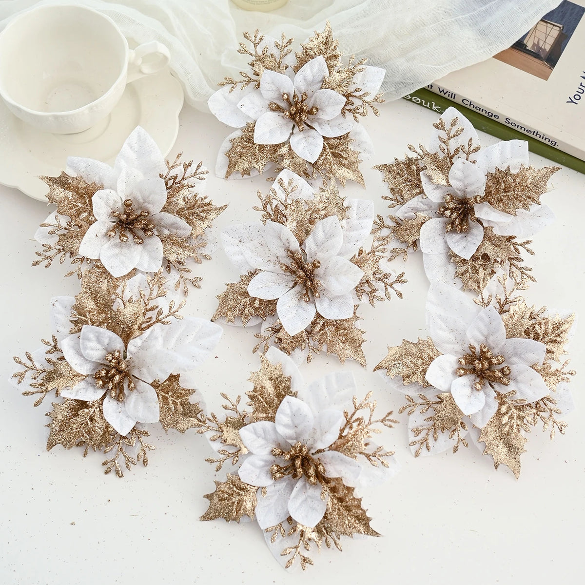 10/20 PCS Silk Artificial Rose Flower Heads | Wedding & Home Decor Artificial Flowers Babs