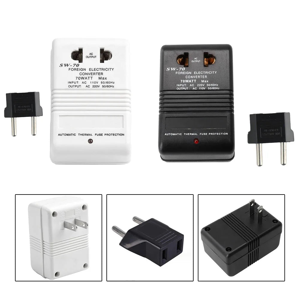 70W Voltage Converter Transformer 220V to 110V – EU Plug Voltage Converter Transformer Babs