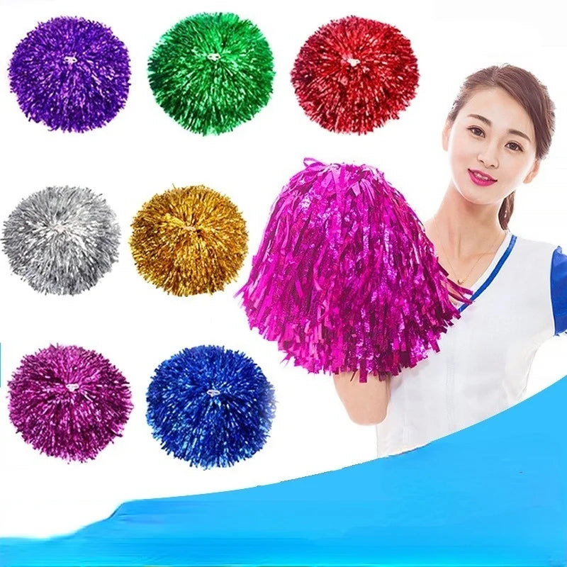 Metallic Cheerleader Pompoms – Aluminum Foil Sports & Dance Cheerleader Pompoms Babs