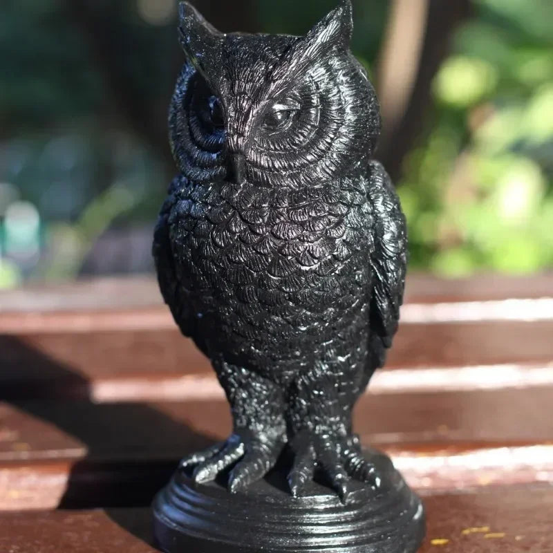 Gothic Owl Raven Halloween Candle Holder Tabletop Ornament Candle Holder Babs