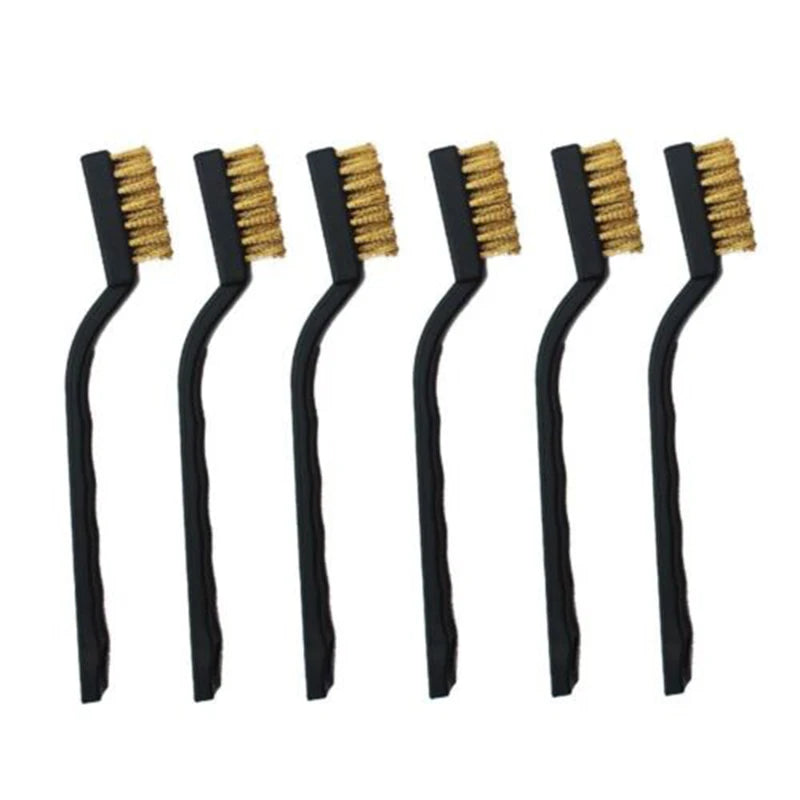 6-Piece Brass Wire Brush Set – Welding & Rust Cleaning Tool Wire Brush Set Babs Default Title