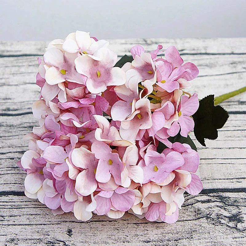 Silk Hydrangea Artificial Flowers – Wedding & Home Décor Artificial Flower Bouquet Babs purple red