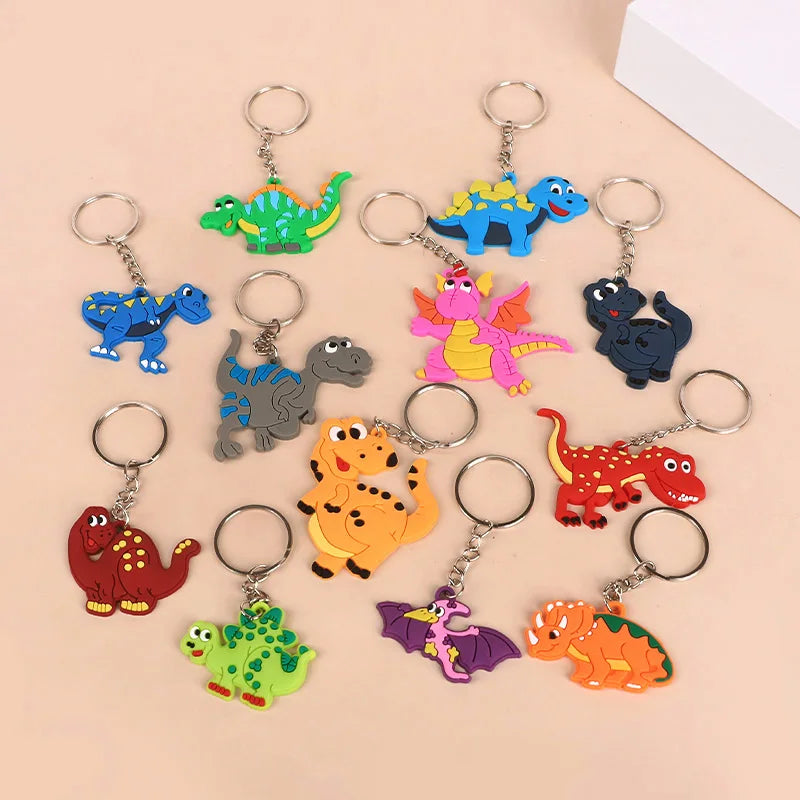 12pcs Cartoon Dinosaur Keychains Kids Birthday Party Favors Kids Party Favors Babs