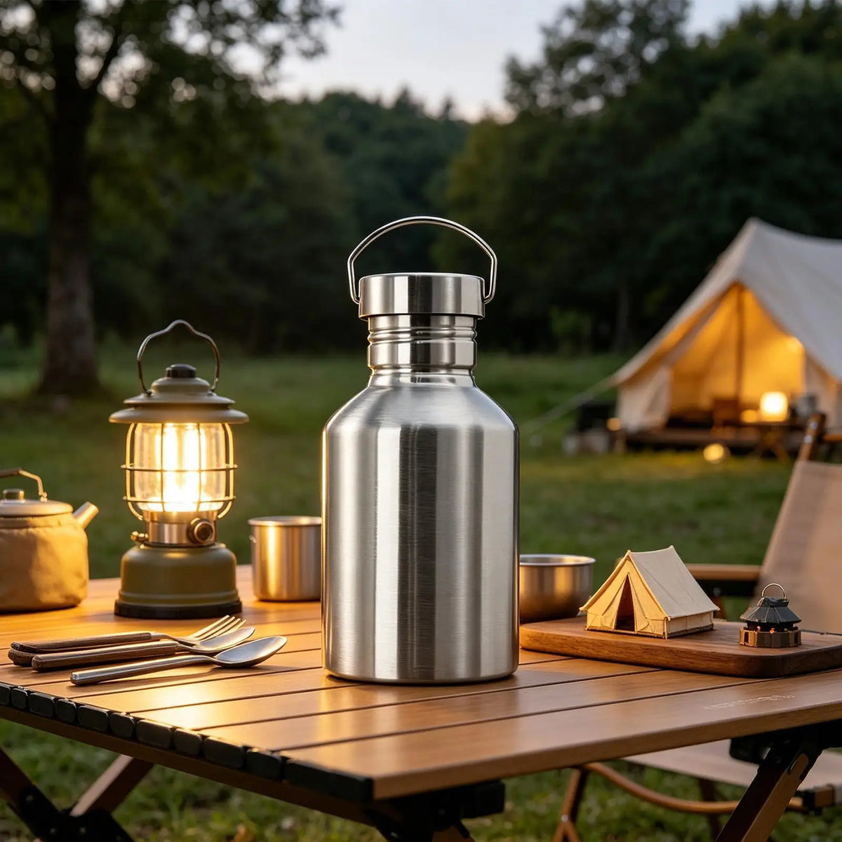 2L Stainless Steel Sport Water Bottle – Large Capacity Flask Sport Water Bottle Babs