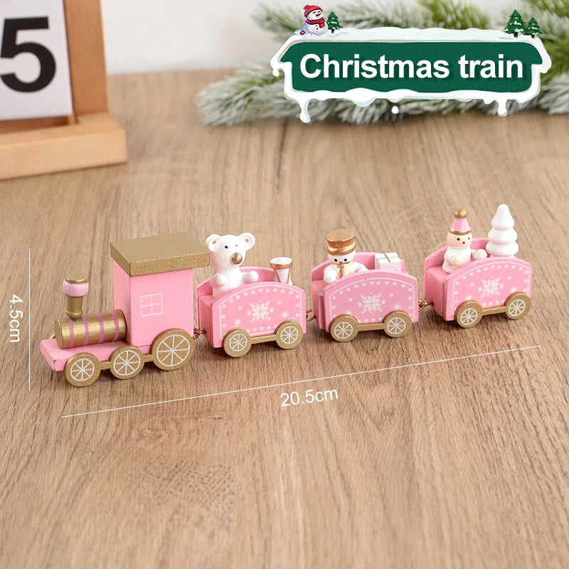 Christmas Wooden Train Ornament – Xmas Decor & Kids Gift Christmas Ornament Babs Style7