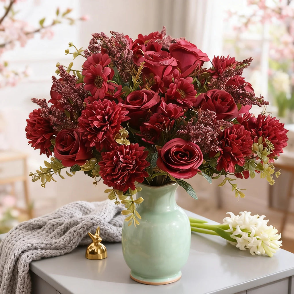 Artificial Silk Rose Bridal Bouquet – Wedding & Home Decor Artificial Flower Bouquet Babs
