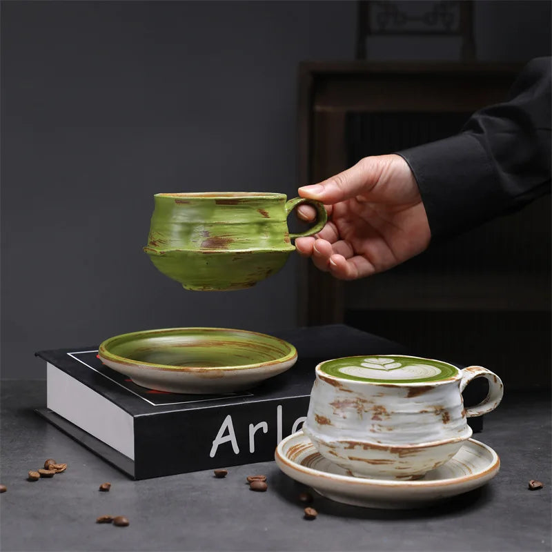 Creative Ceramic Coffee Cup & Saucer Set | Porcelain Mug Ceramic Cup & Saucer Babs