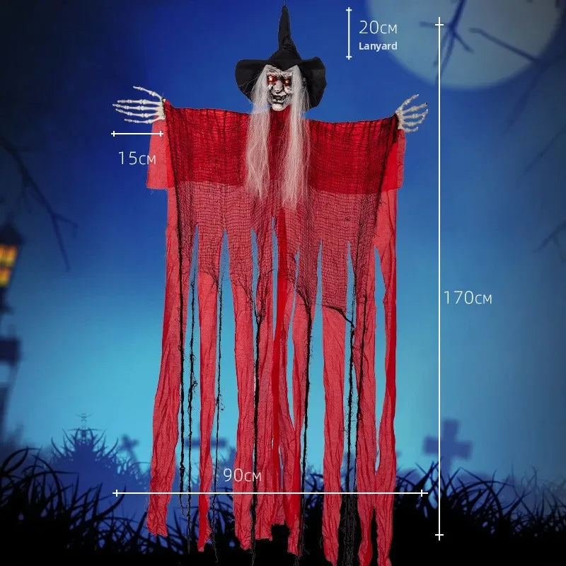 Halloween Hanging Witch Decoration – Motion Sensor, Sound & Light Halloween Hanging Decoration Babs