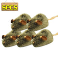 Interactive Squeaky Mouse Plush Cat Toy – 1 or 5 Pack Plush Cat Toy Babs 5p
