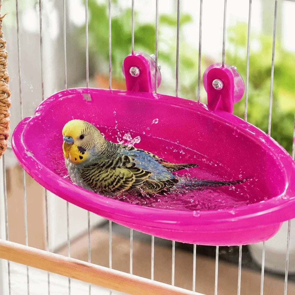 Bird Bath Bowl – 3-in-1 Feeder, Drinker & Shower for Cages Bird Bath Bowl Babs