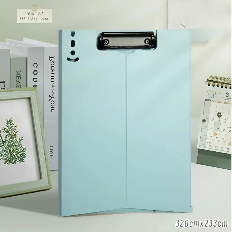 Foldable Clipboard with Storage & Profile Clip – A3/A4 Foldable Clipboard Babs Light blue