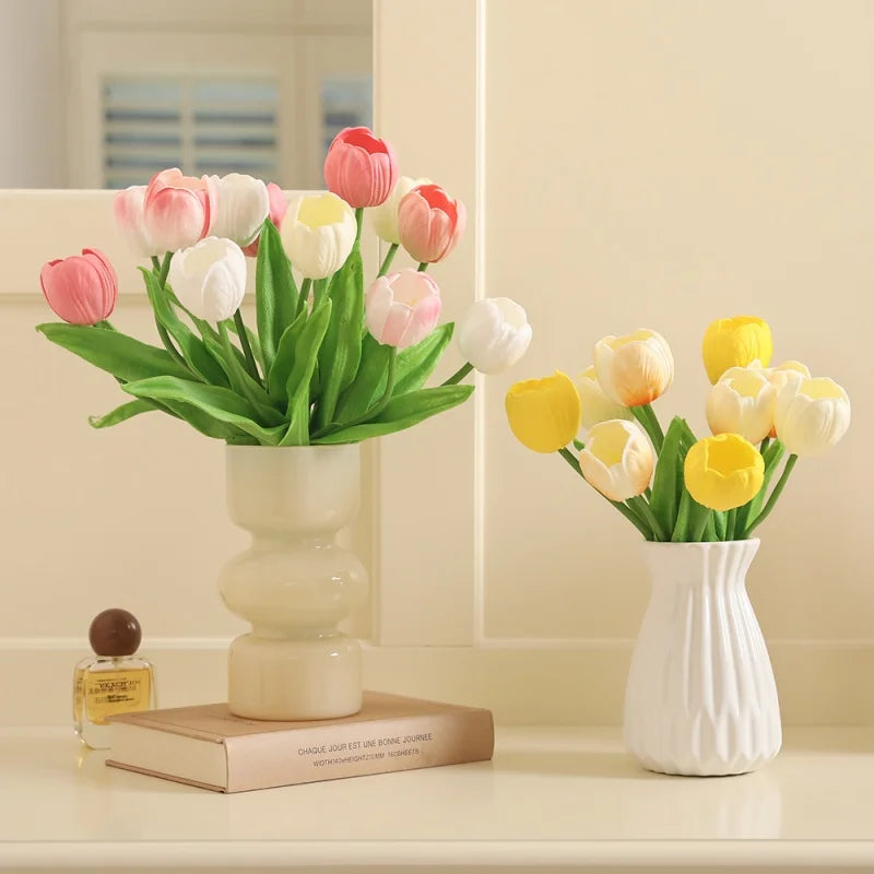 5Pcs Artificial Silk Tulip Flowers for Home & Wedding Decor Artificial Silk Flowers Babs
