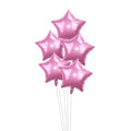 5-Pack 18" Gold Silver Foil Star Balloons – Party Decoration Foil Party Balloons Babs pink 18inch