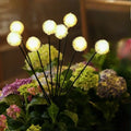 Solar Plush Ball Dandelion Ground Lights – Outdoor Lawn Décor Solar Garden Lights Babs 8-Head-Warm